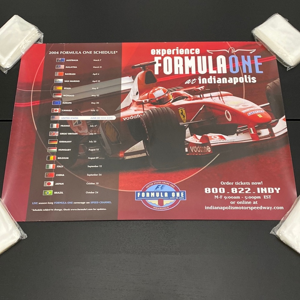 Formula 1 Ferrari 2004 Indianapolis Poster